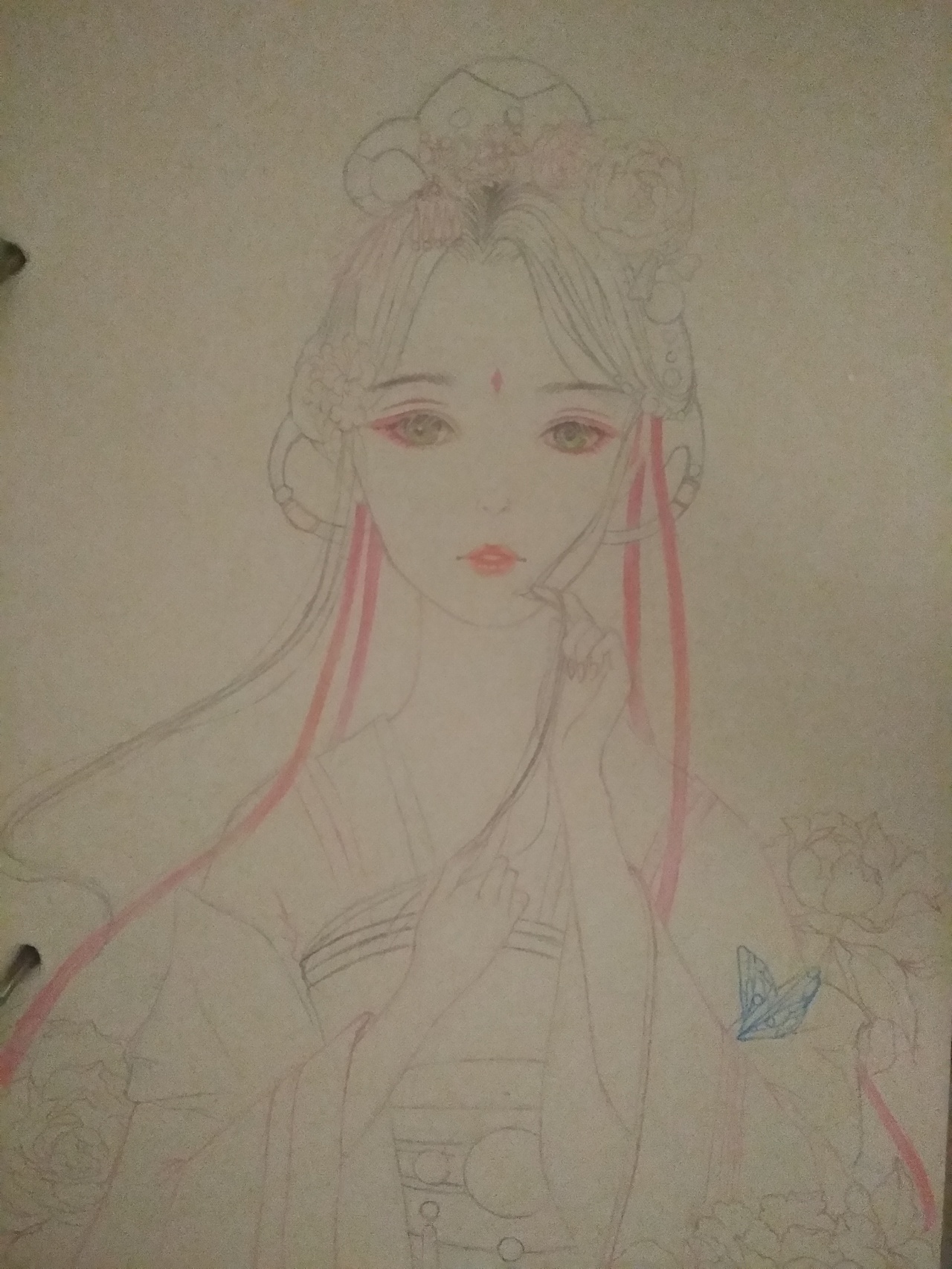 彩铅手绘 · 古风