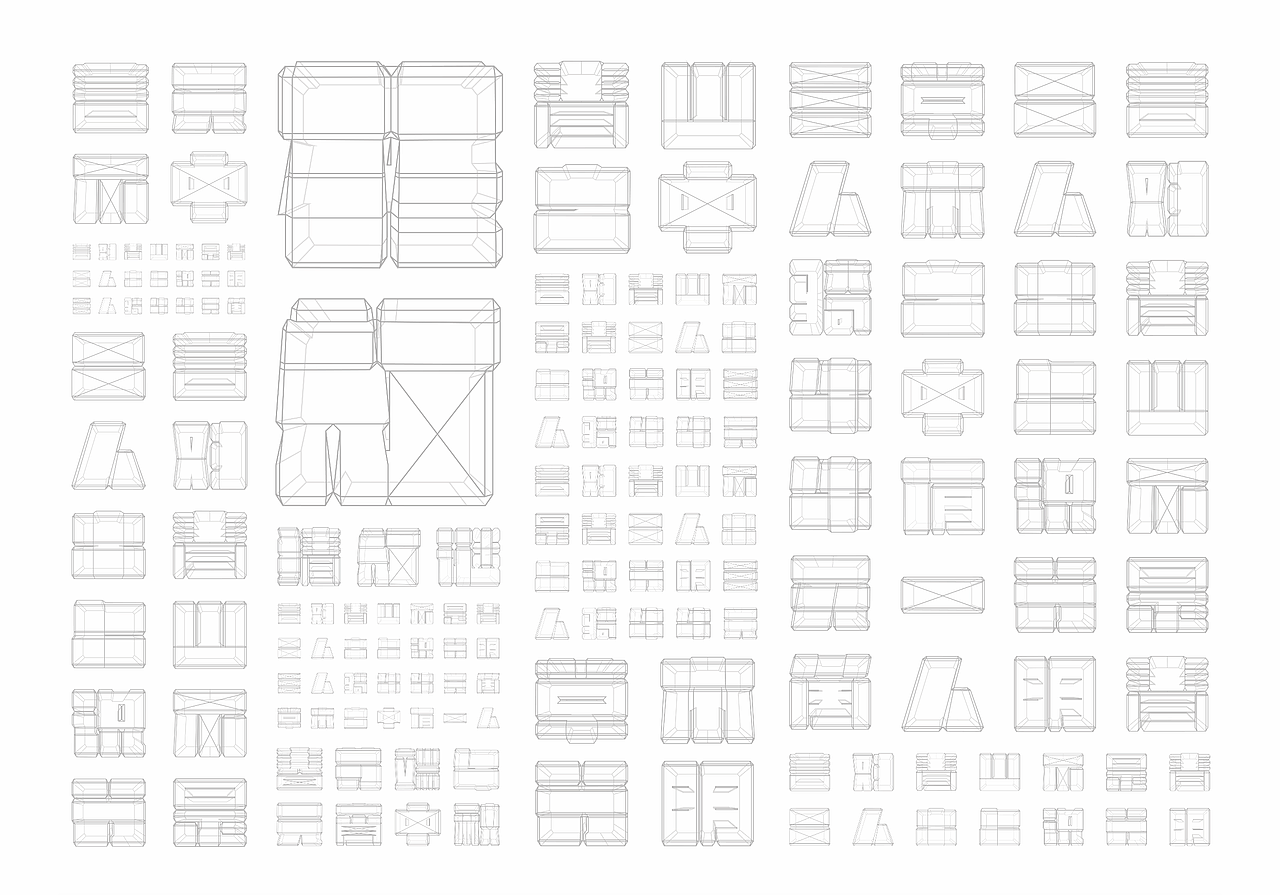 花灯实验体-花灯字体再创作（图ZMjEzMzU4MzQ4） - 字体/字形 - 站酷设计师一土白石原创素材 - 站酷ZCOOL
