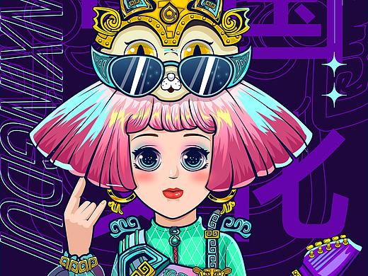 三星堆插画古蜀文化插画      T恤图案包装设计