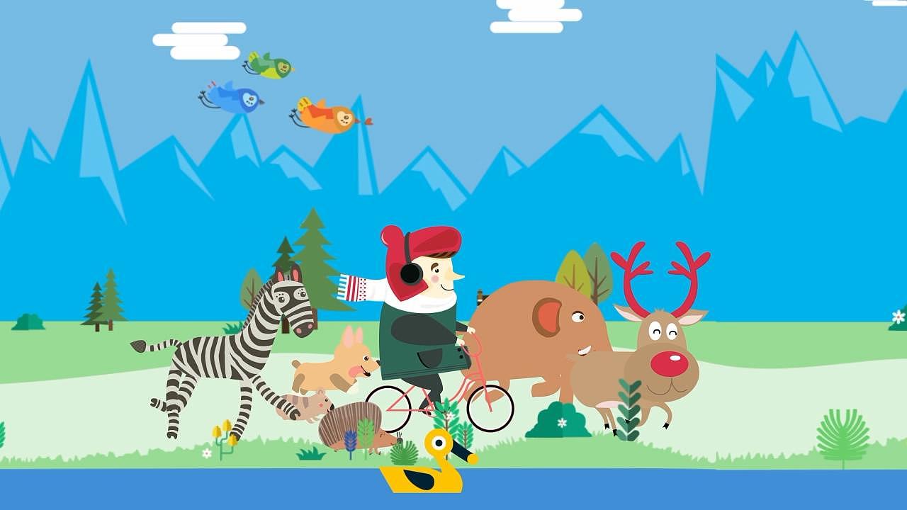 mg动画人与动物和谐相处