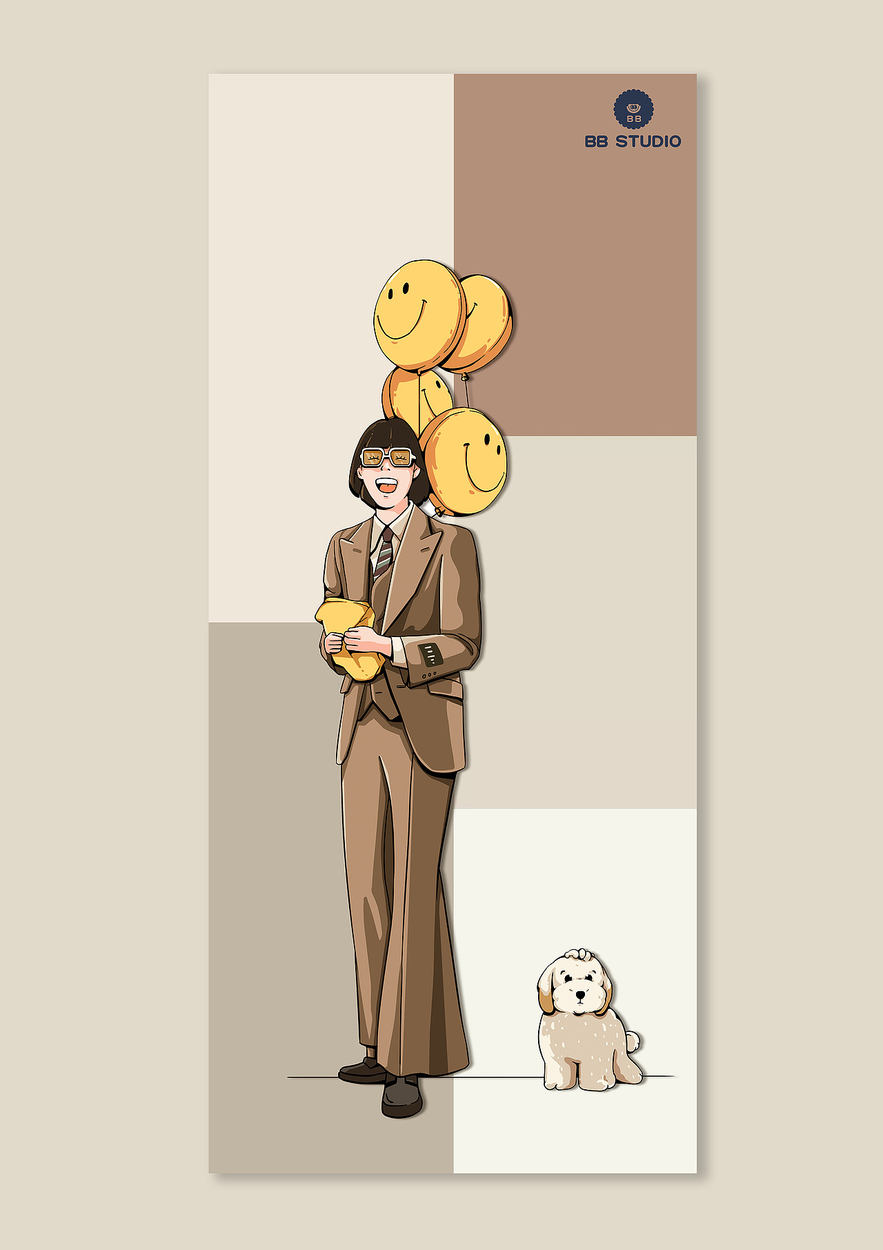 人物插画壁纸（图ZMzU1OTM3MTUy） - 新锐潮流插画 - 站酷设计师川君呀原创素材 - 站酷ZCOOL