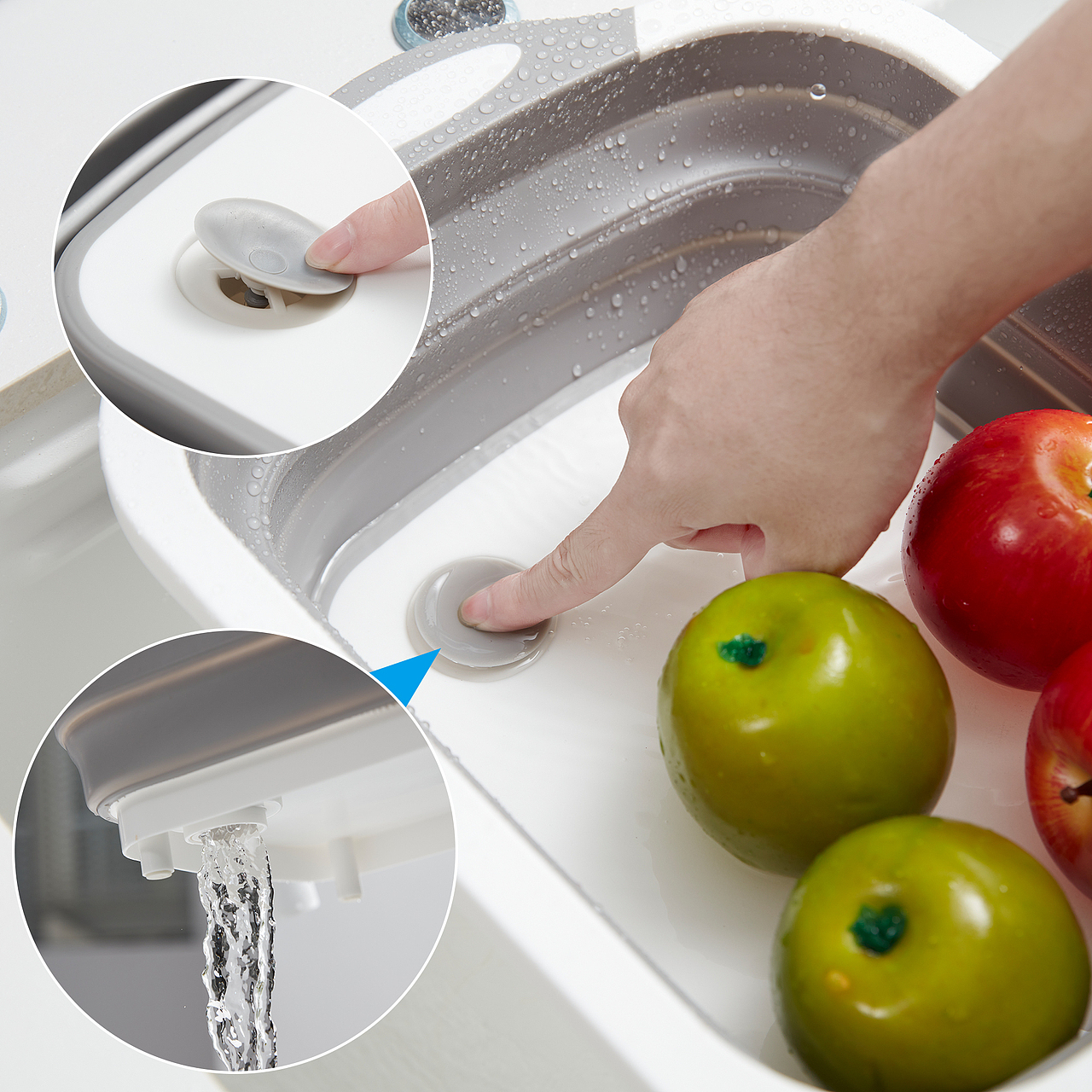 可伸缩厨房沥水篮 三合一菜板 自行车包车前包