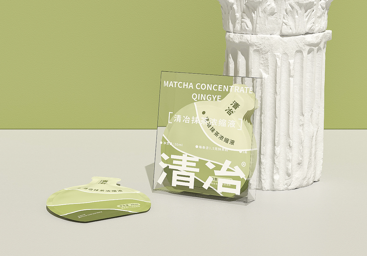 清冶-抹茶饮料全案设计/包装设计/物料设计/VI设计
