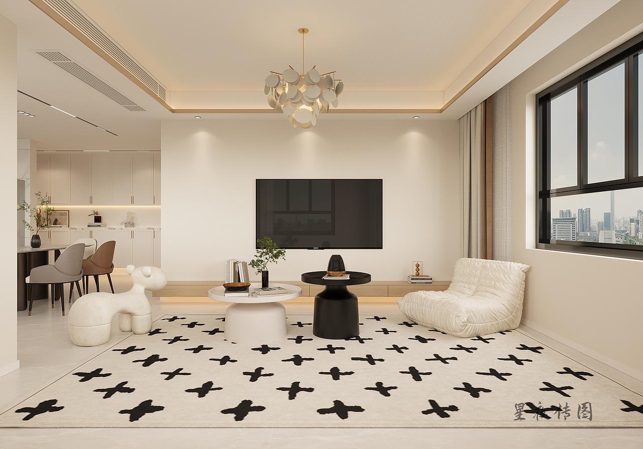 简约奶油风|家装效果图