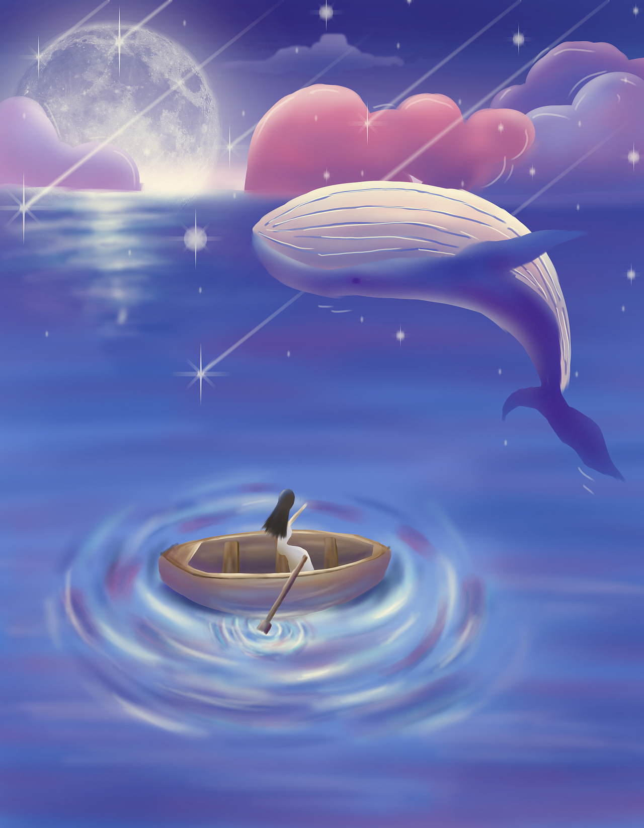 治愈系鲸鱼系列插画（图ZMjg4NjE2MjA0） - 创作习作 - 站酷设计师静韵Jw原创素材 - 站酷ZCOOL