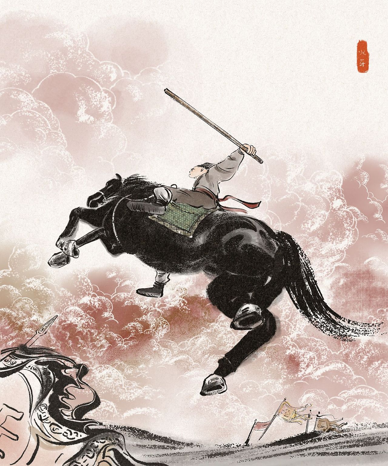 国风原创插画/马系列（图ZMzMyNTYzMTIw） - 绘本 - 站酷设计师熳里里原创素材 - 站酷ZCOOL