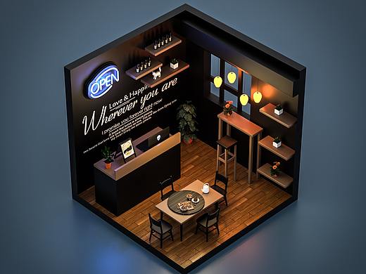 C4D小场景渲染（个人主页-ZNTQ0NDY5OTY=） - 场景 - 站酷设计师icemanDK原创素材 - 站酷ZCOOL