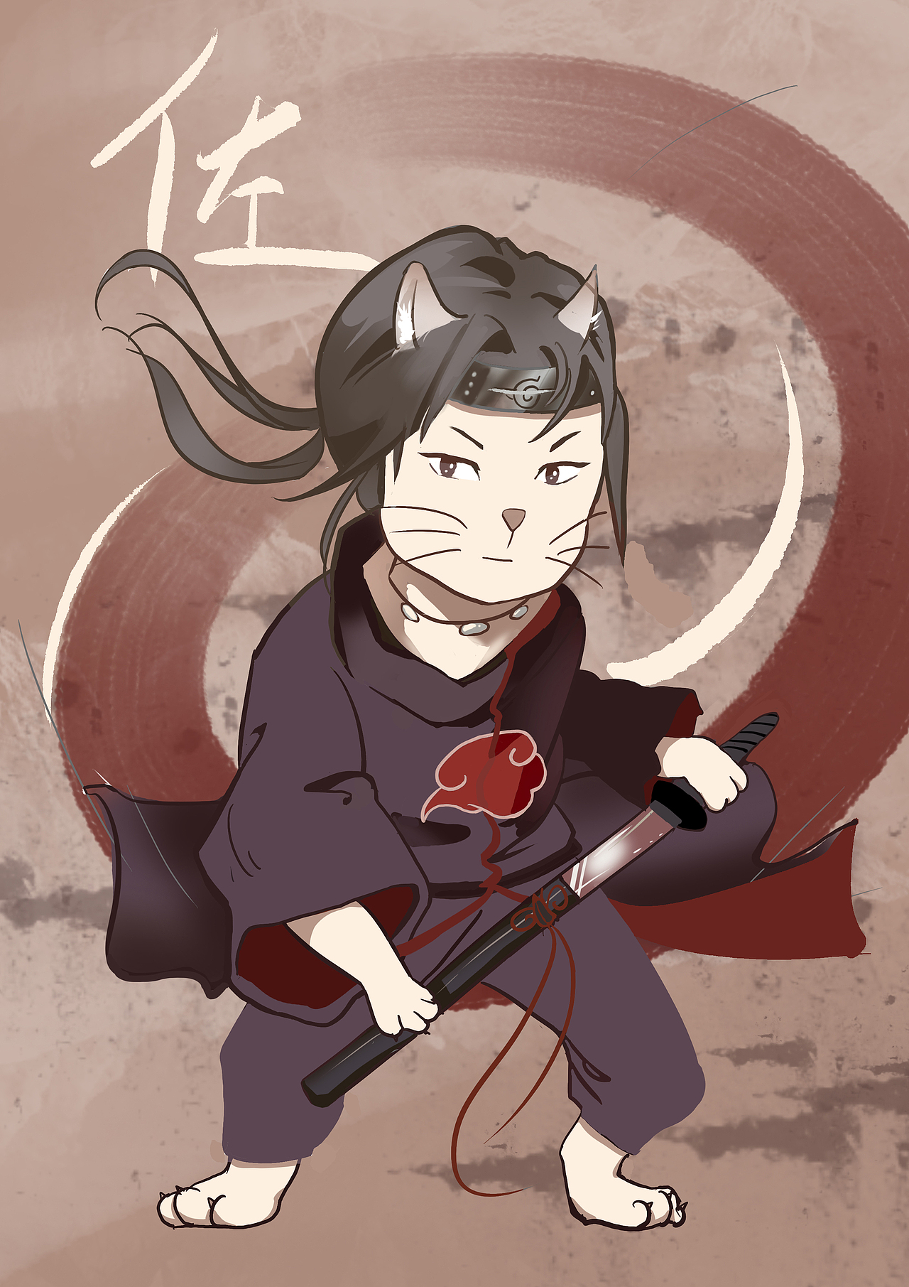 火影貓（圖ZMjM0MDYzNTM2） - 藝術(shù)插畫 - 站酷設(shè)計師先得月原創(chuàng)素材 - 站酷ZCOOL