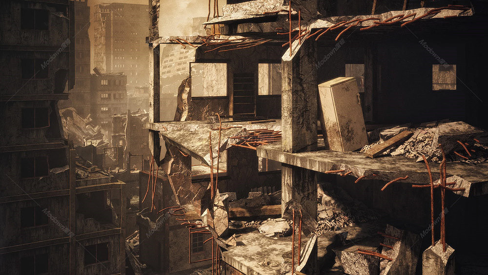 废墟战争城市建筑