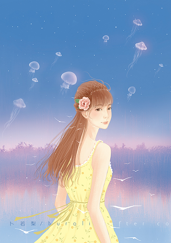女孩（图ZNjA3MjE5Njg=） - 商业插画 - 站酷设计师卜若梨原创素材 - 站酷ZCOOL