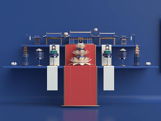 中國風(fēng)蓮花（個(gè)人主頁-ZNDg1MzU1NDA=） - 其他三維 - 站酷設(shè)計(jì)師KIRAC原創(chuàng)素材 - 站酷ZCOOL