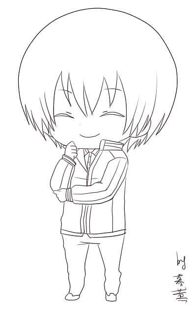 卡通动漫人物勾线练习15