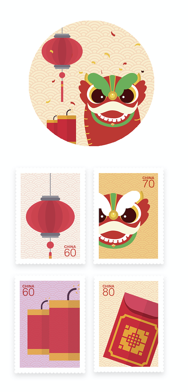 中国风邮票设计