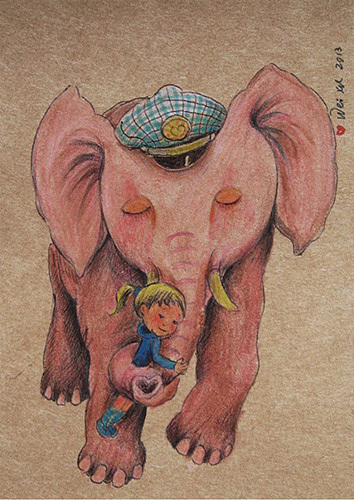 纯手绘明信片/新年祝福/圣诞贺卡/雪