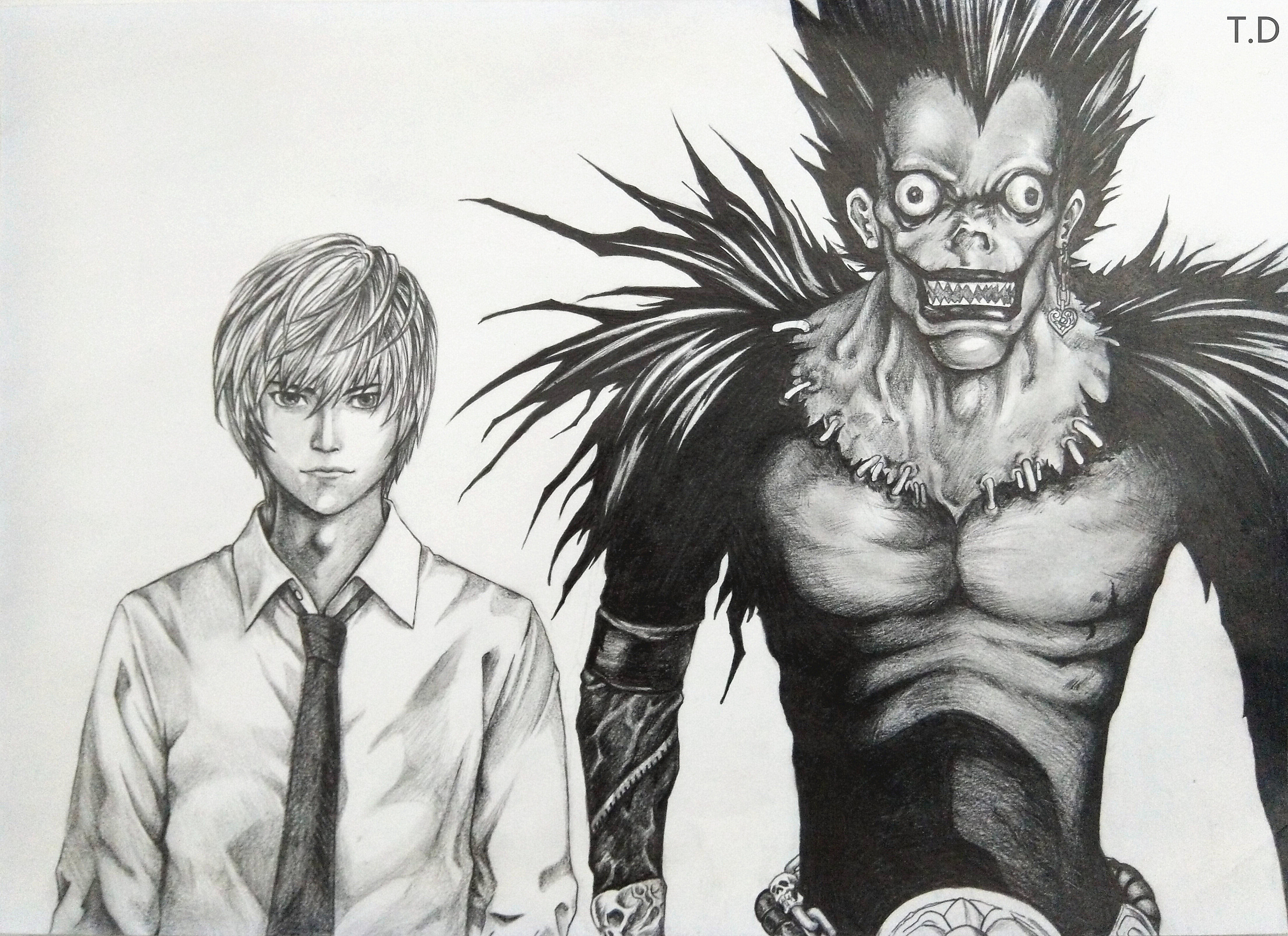 《death note》小畑健 大师作品 - 陶云龙 绘|插画|创作习作|修罗之手