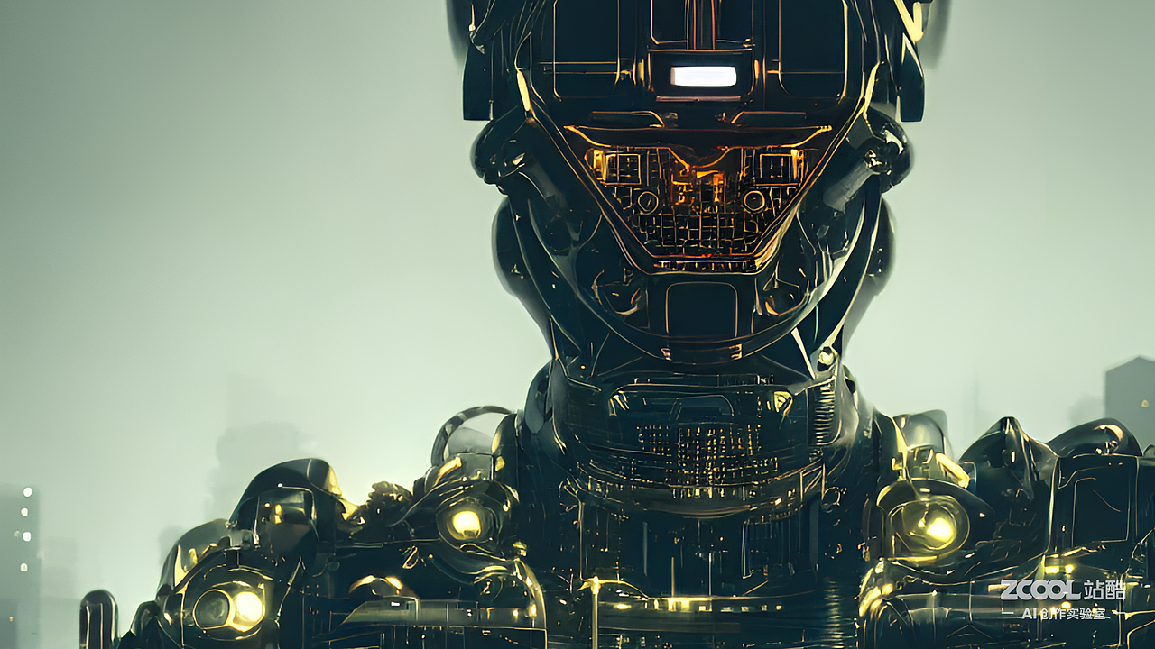 #AI创作实验室#机器人，钢铁，巨大，激光，黄铜，，电（图ZMzIxNjcxNjI4） - AI作品 - 站酷设计师66的双子天原创素材 - 站酷ZCOOL