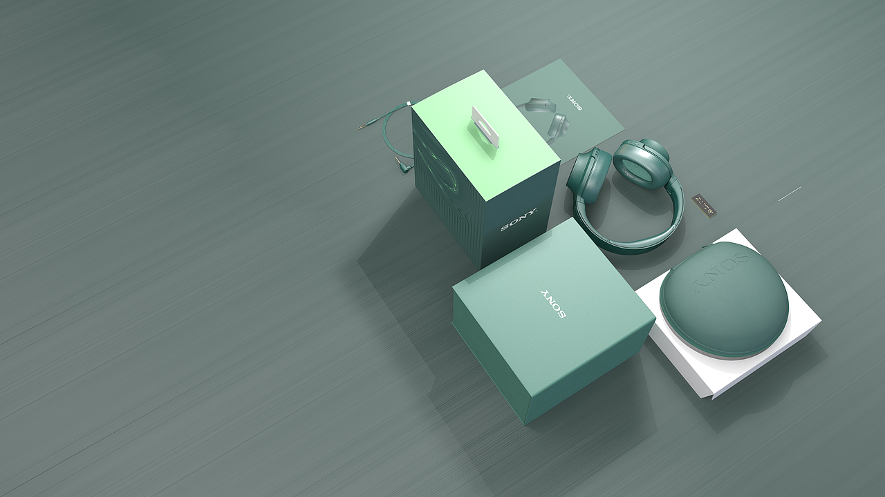 索尼耳机-C4D建模渲染[仅供学习]