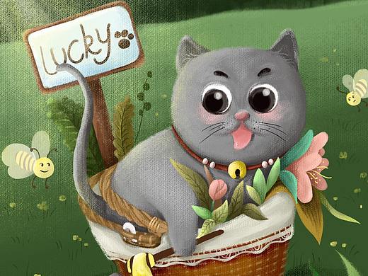 贪吃的猫咪（个人主页-ZNDY4MDY3NDQ=） - 儿童插画 - 站酷设计师Hmjie原创素材 - 站酷ZCOOL
