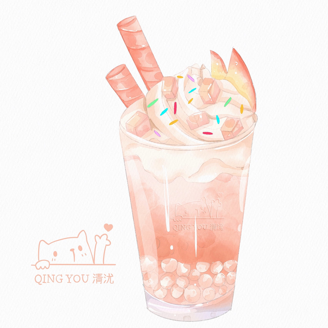 原创饮料粉系9宫格