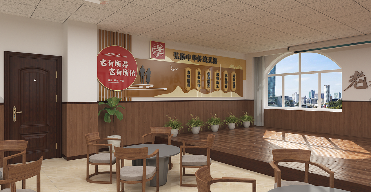 村里老年活动室（图ZMjY4OTU2NTUy） - 其他空间 - 站酷设计师山山黄燕飞原创素材 - 站酷ZCOOL