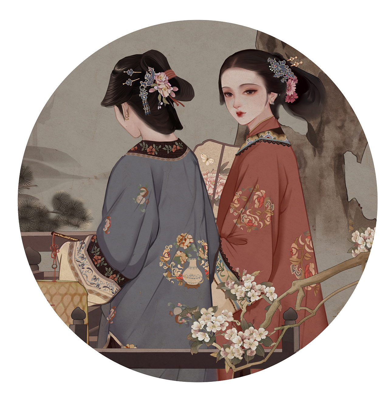 清汉女插画|插画|艺术插画|1062515904 - 原创作品 - 站酷 (zcool)