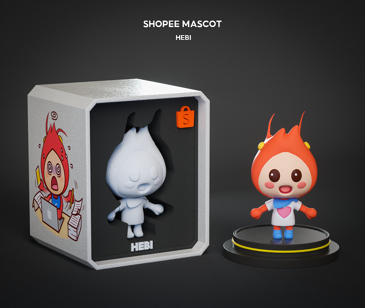 Shopee 卡通吉祥物渲染（图ZMjY0MTAwNDc2） - 人物/生物 - 站酷设计师麦蔻maikou原创素材 - 站酷ZCOOL