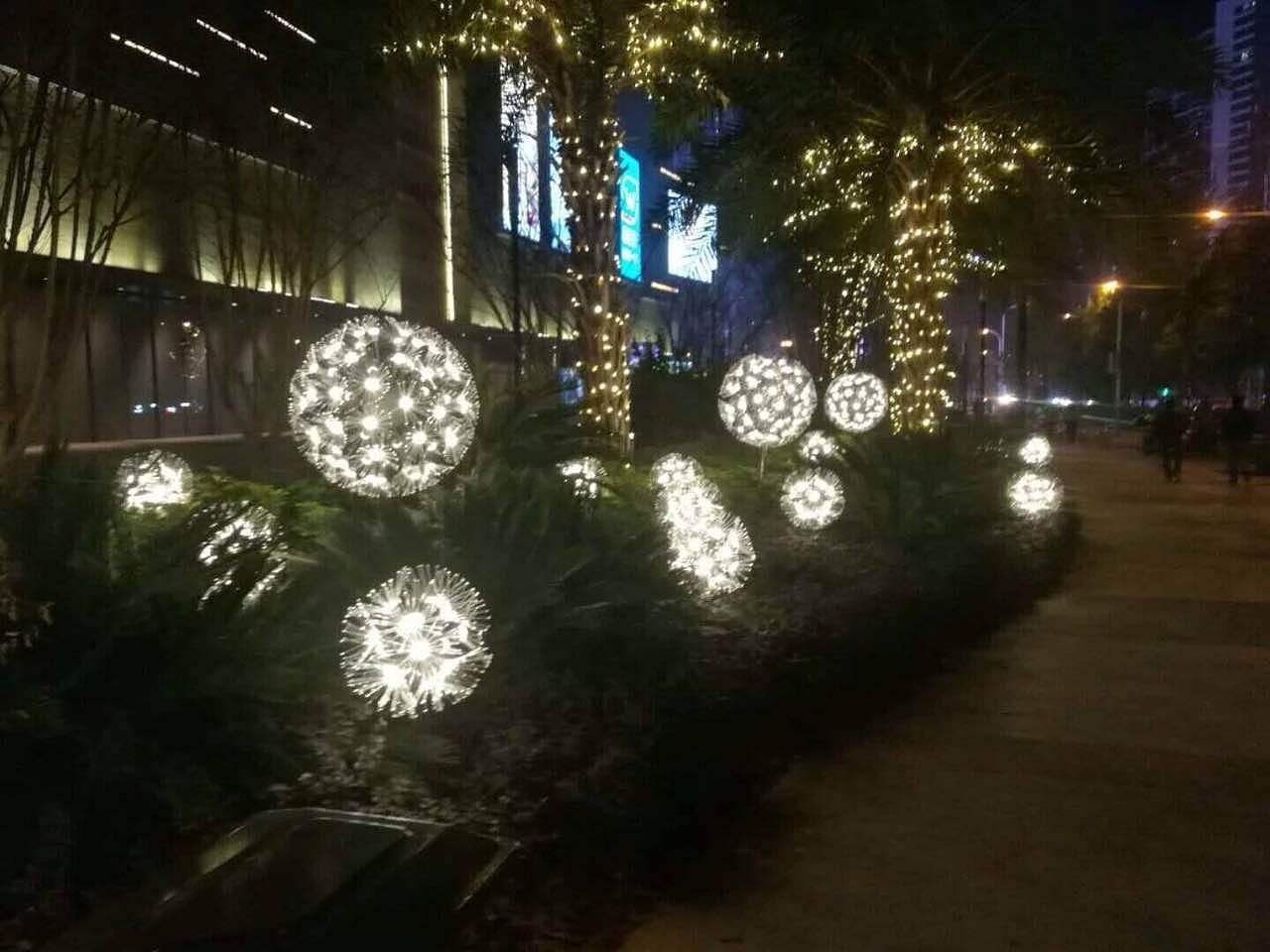 景区装饰圆球芦苇灯_户外景观灯_户外景观灯_铭星厂家