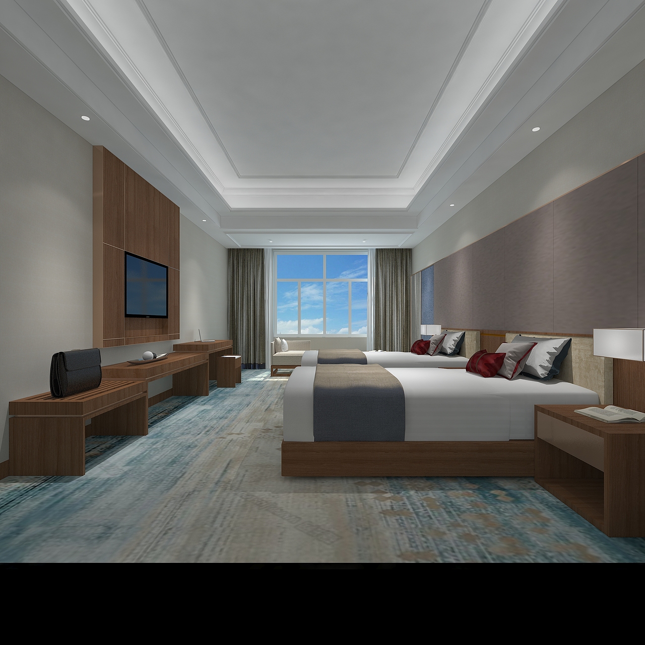 酒店客房装修效果图