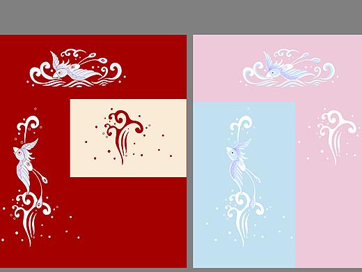 《精卫填海》中国风原创图案设计童装汉服刺绣插画国潮