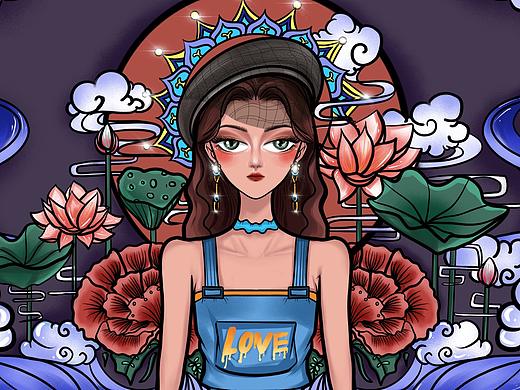 古風女孩2（個人主頁-ZNDI1NzQzMjQ=） - 商業(yè)插畫 - 站酷設計師多啦A夢的吳妞妞原創(chuàng)素材 - 站酷ZCOOL