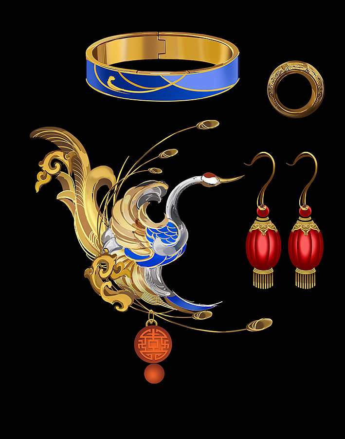 花卉首饰设计（图ZMzMxOTE0MjEy） - 首饰设计 - 站酷设计师寒江雪的插画原创素材 - 站酷ZCOOL