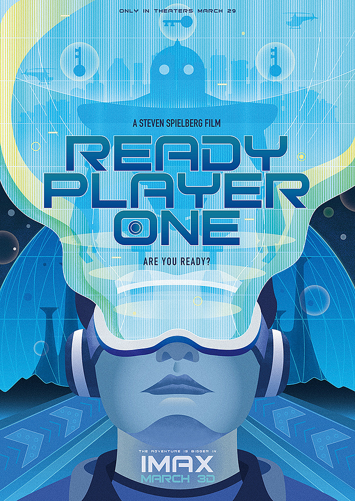 插画海报习作 | 头号玩家READY PLAYER ONE（图ZMTUwMzczMjA0） - 创作习作 - 站酷设计师吳文犬原创素材 - 站酷ZCOOL