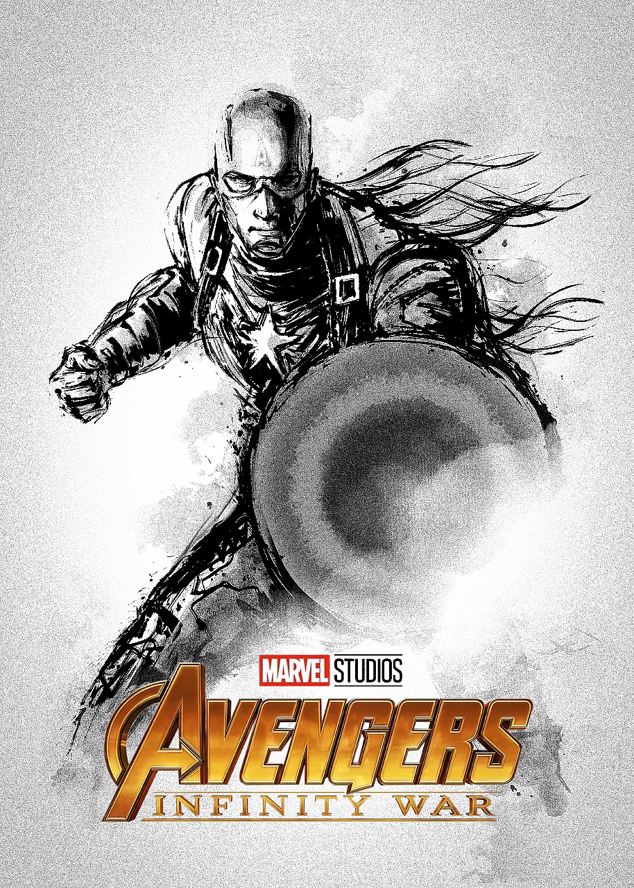 复仇者联盟3 手绘单人海报