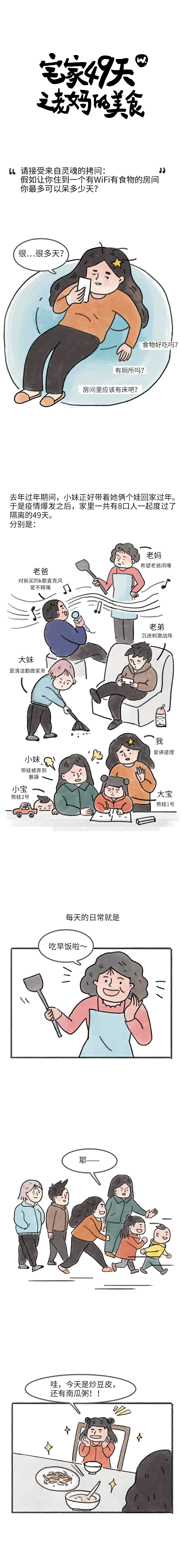宅家49天之老妈的美食（图ZMjA1NTYwNjE2） - 中/长篇漫画 - 站酷设计师WH2333原创素材 - 站酷ZCOOL