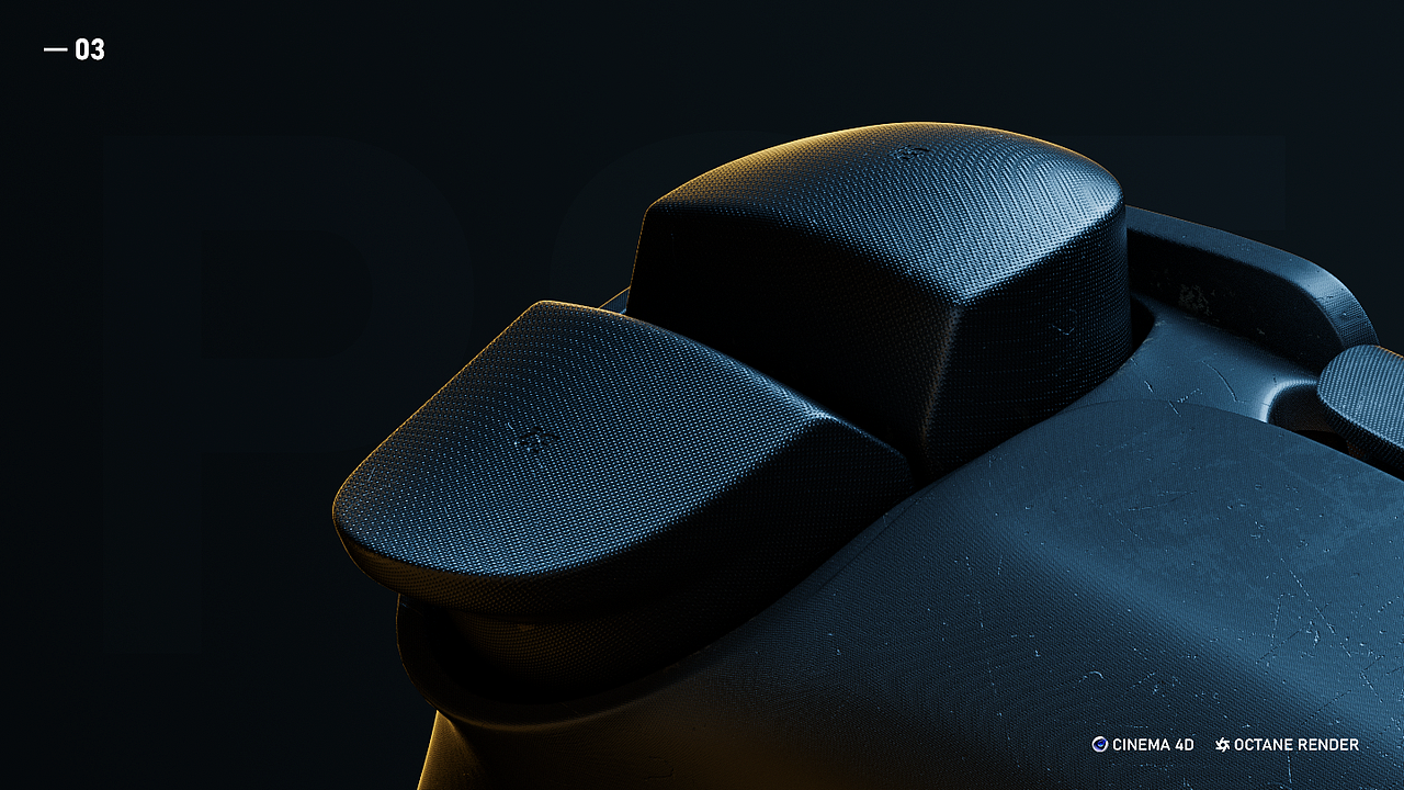 ps控制器产品暗调渲染