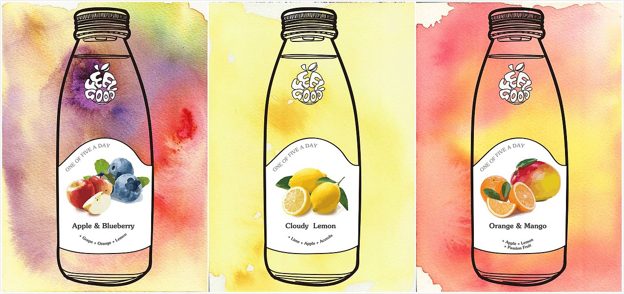 Feel Good Drink 插画设计（图ZNDQzMzExOTI=） - 商业插画 - 站酷设计师Zy_1225UK原创素材 - 站酷ZCOOL