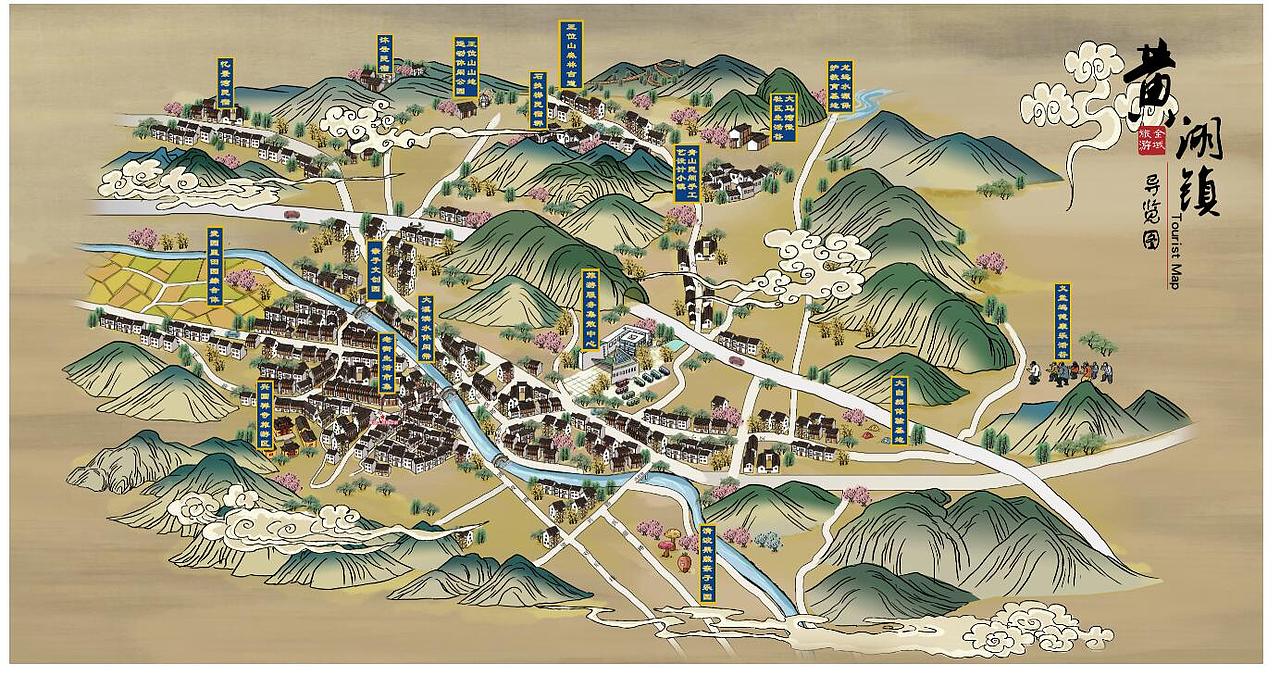 手绘地图手绘导览图