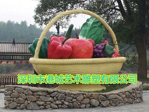 农家院生态园林装饰玻璃钢蔬菜水果篮菜篮花篮雕塑
