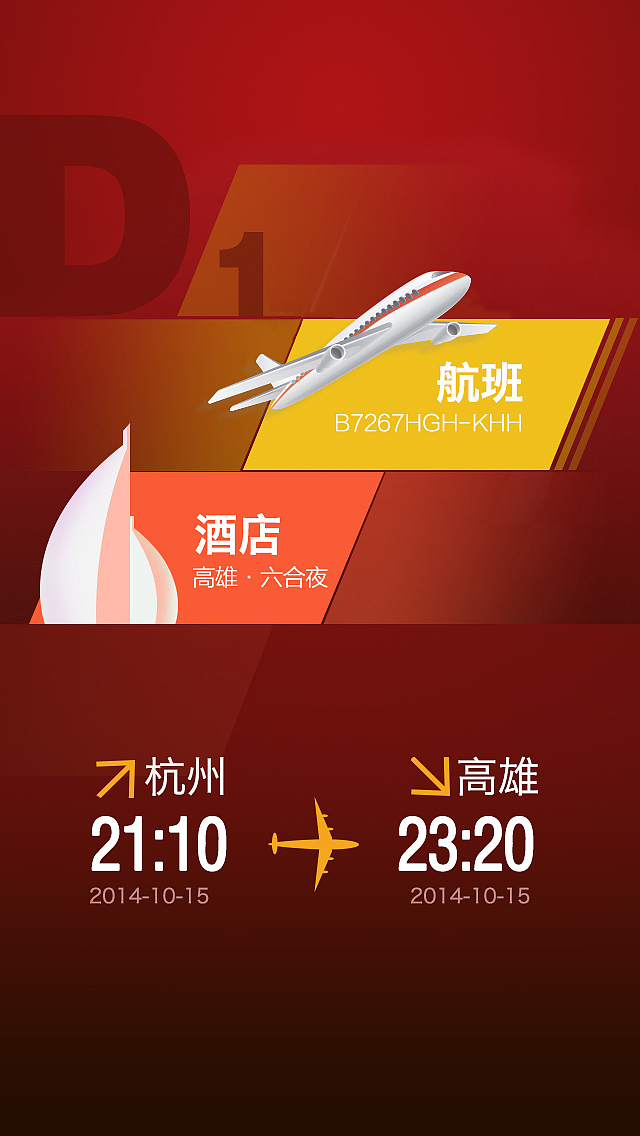 旅游线路移动端展示UI