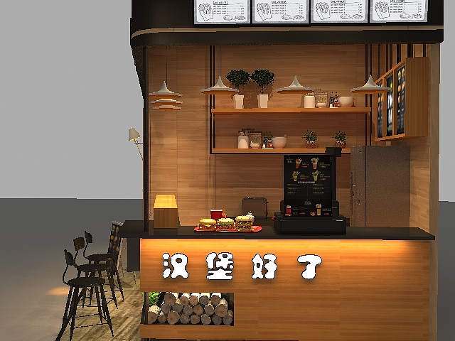 汉堡店（图ZMjU0Nzk2MDQw） - 酒店餐饮设计 - 站酷设计师展厅设计室原创素材 - 站酷ZCOOL