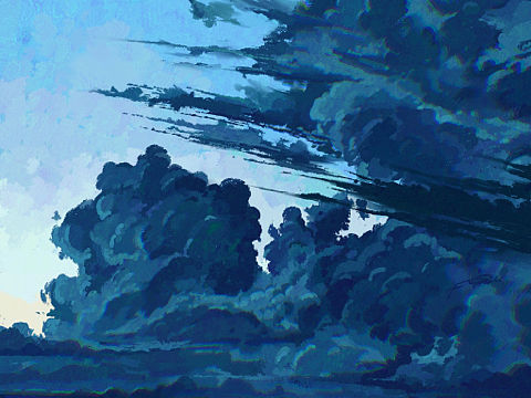 七月的天空与海