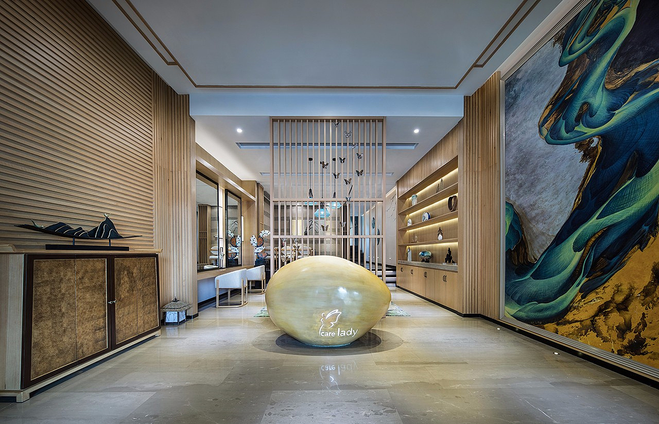 汕头美容院装修设计案例|新中式风格