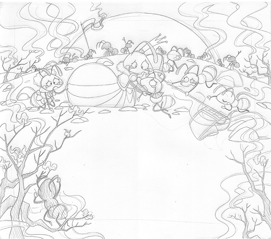 绘本故事-蚁后的迁徙（图ZMTQyNDY2NjQ=） - 儿童插画 - 站酷设计师小應同學原创素材 - 站酷ZCOOL