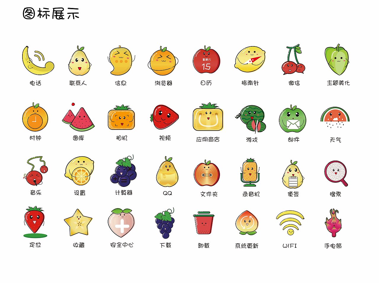 Q萌水果主题图标