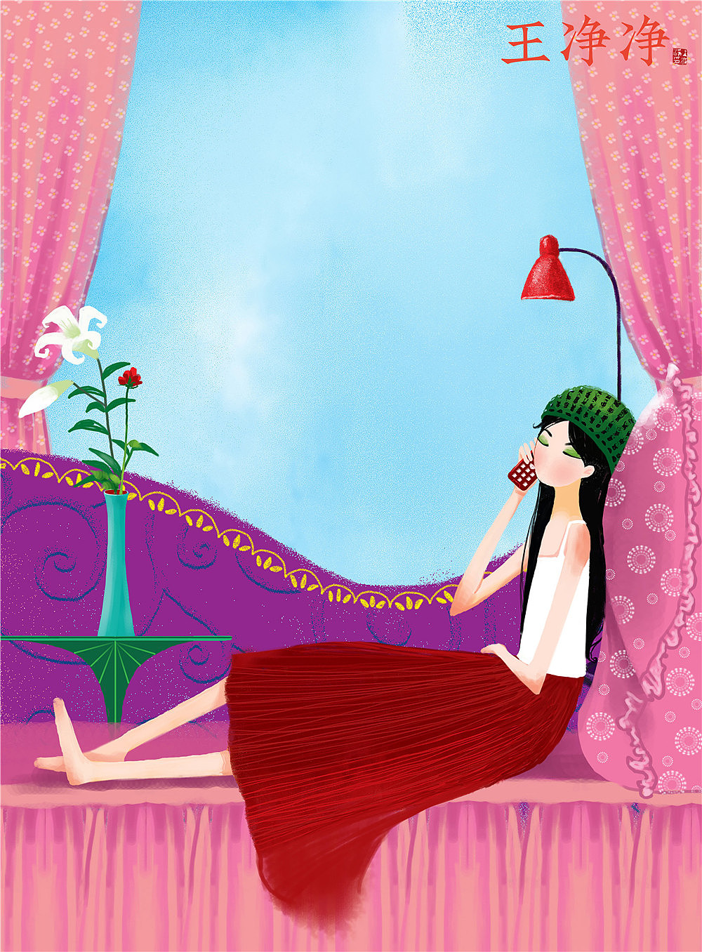唯美人物插画-女孩插画系列（图ZMjE5NDgyNzYw） - 商业插画 - 站酷设计师画儿晴天原创素材 - 站酷ZCOOL