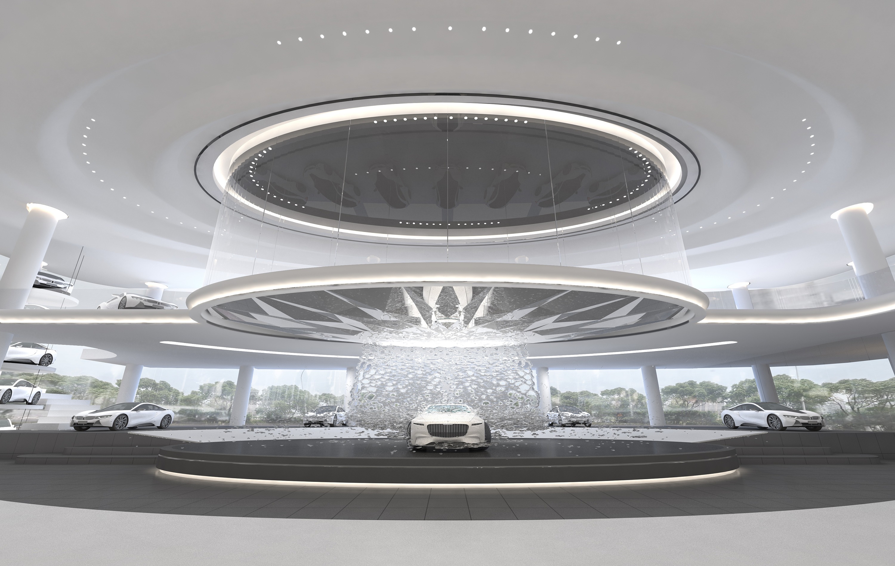汽车展厅|空间|室内设计|顾柒 - 原创作品 - 站酷 (zcool)
