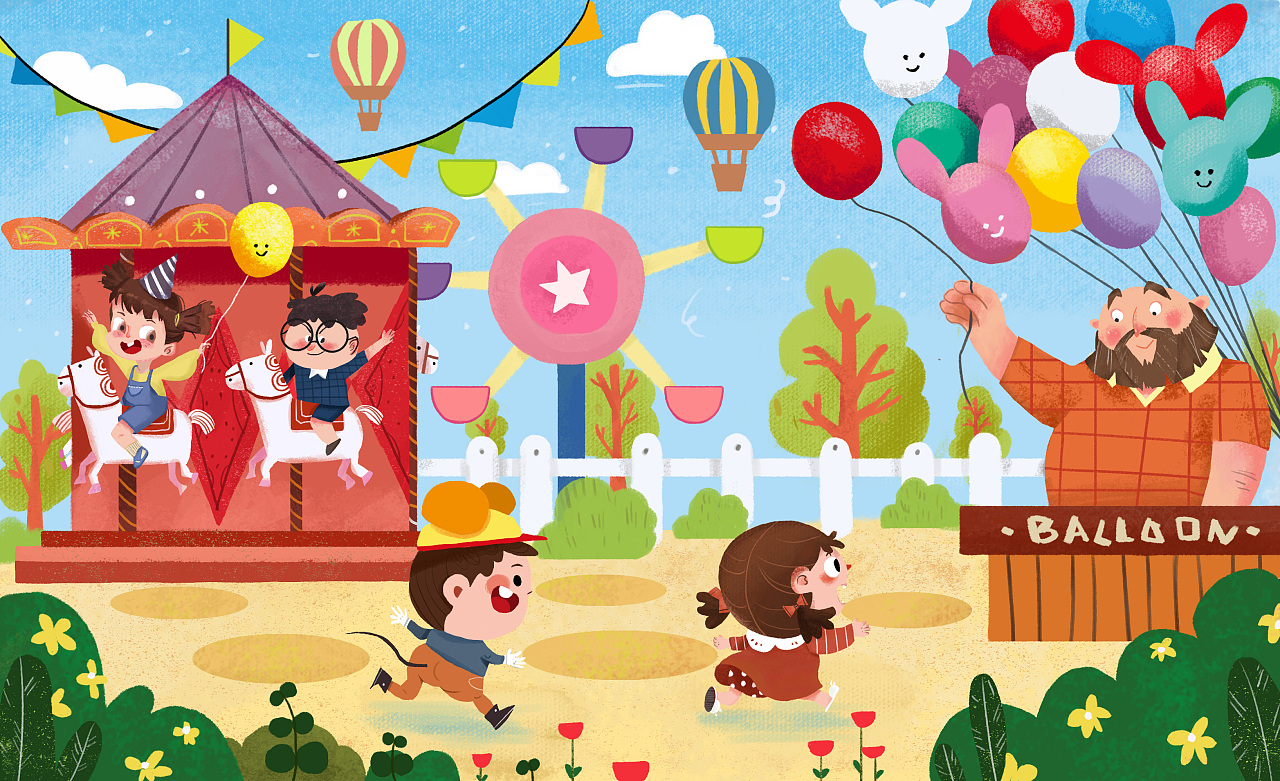 游乐园|插画|儿童插画|啊鱼鱼 - 原创作品 - 站酷 (zcool)