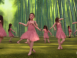 #AI創(chuàng)作實驗室#少女在竹林舞蹈   