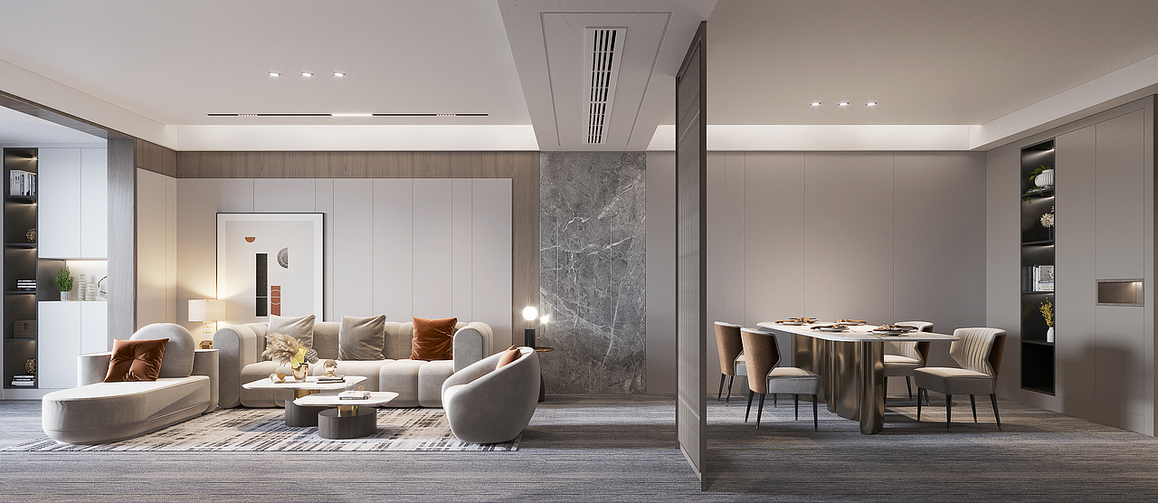 一葉設計 ▎现代轻奢风格（图ZMjA4NDU3MzY0） - 家装设计 - 站酷设计师一葉视觉表现原创素材 - 站酷ZCOOL