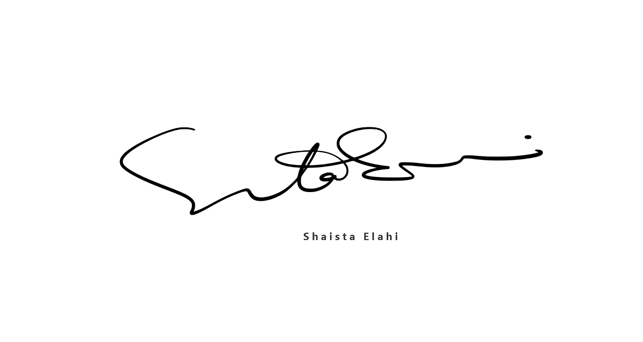 英文签名设计案例丨Shaista Elahi近百种签名设计方案